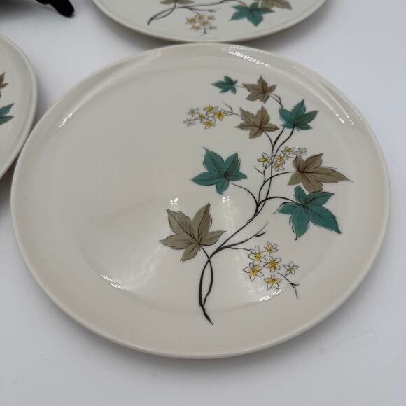 Vintage Dinner Plates Woodbine by Syracuse Carefree Fine China 1960's Set/4 - Picture 2 of 6
